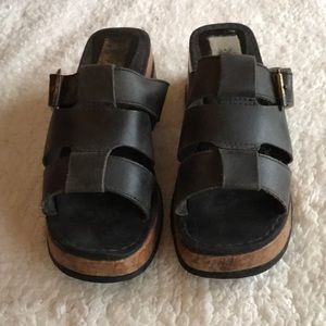 Black leather Sandals